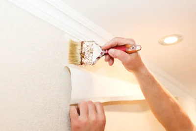 Pose de papier peint à Régat — revêtements muraux et toiles de verre